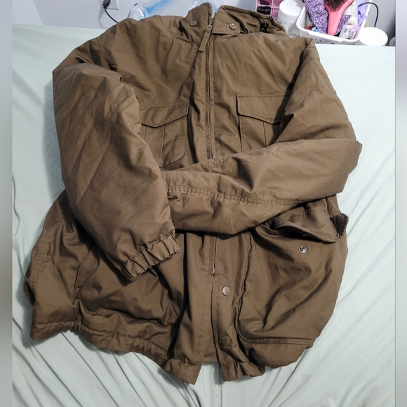 Uniqlo PUFFTECH Utility Jacket (HEATTECH) - Size Large, Brown - Picture 9 of 16
